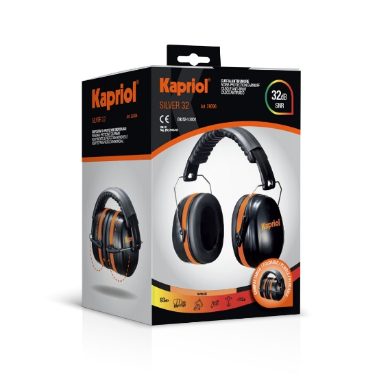 Cuffie Antirumore Silver 32 KAPRIOL protezione SNR 33 dB