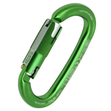 KONG OVALONE ALU RISE LOCK™️ - Moschettone due movimenti ghiera Rise Verde + Digital Company Association