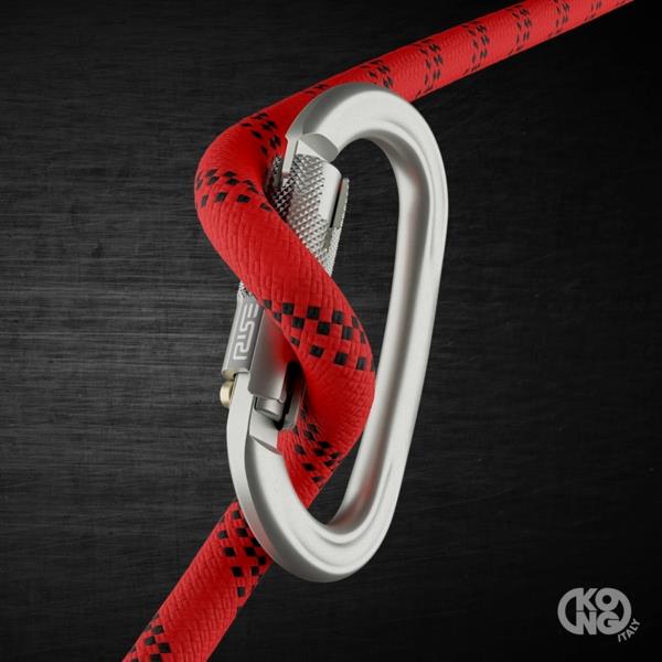 KONG OVALONE ALU RISE LOCK™️ - Moschettone due movimenti ghiera Rise Nero + Digital Company Association - immagine 7