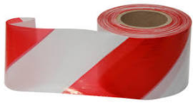 Nastro Segnaletico Work bianco rosso