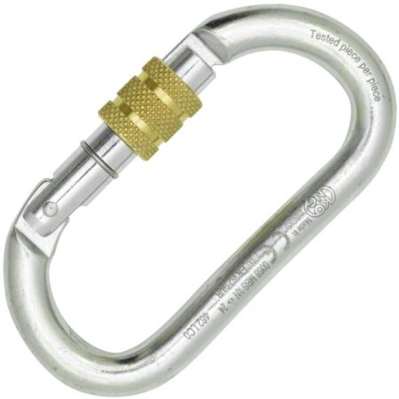 KONG OVAL CLASSIC SCREEW CS - Moschettone a ghiera in acciaio